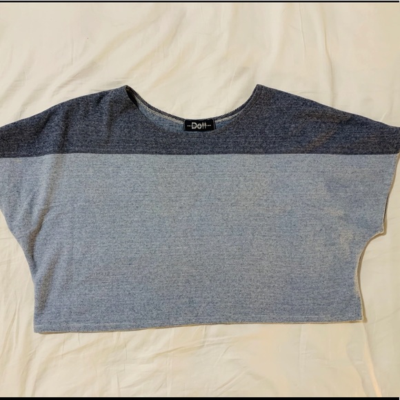 Colorblock Cotton Crop Top - Picture 2 of 8